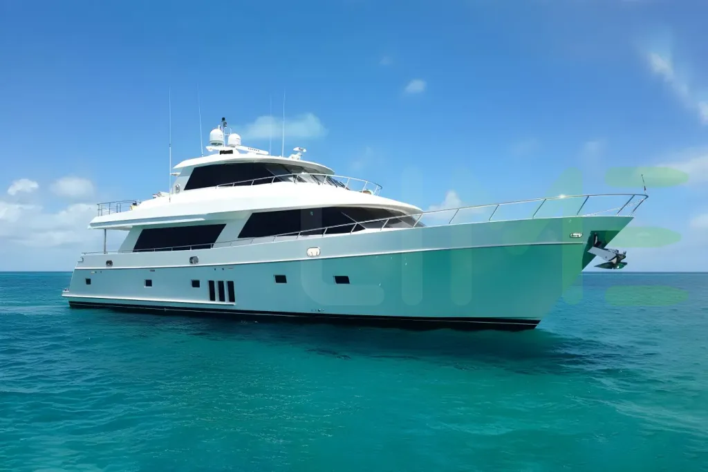 White Phantom yacht for sale and price, showing the details and features of the interior and exterior available for purchase from LIME Yachts and Brokerage located in Fort Lauderdale Florida.