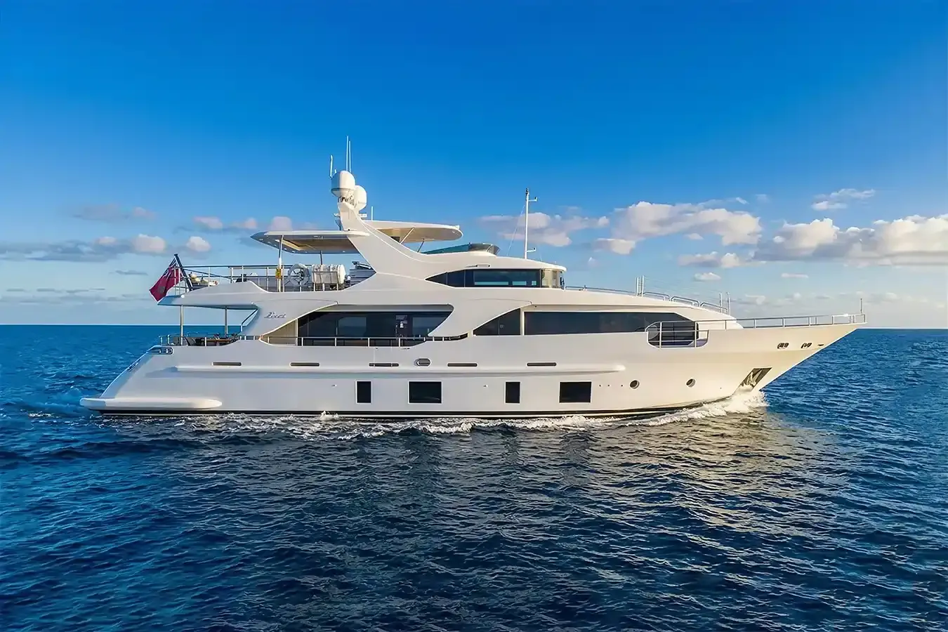 Pixy yacht, a 93 ft Benetti Yachts luxury superyacht underway, 28.5 meters, built in 2012.