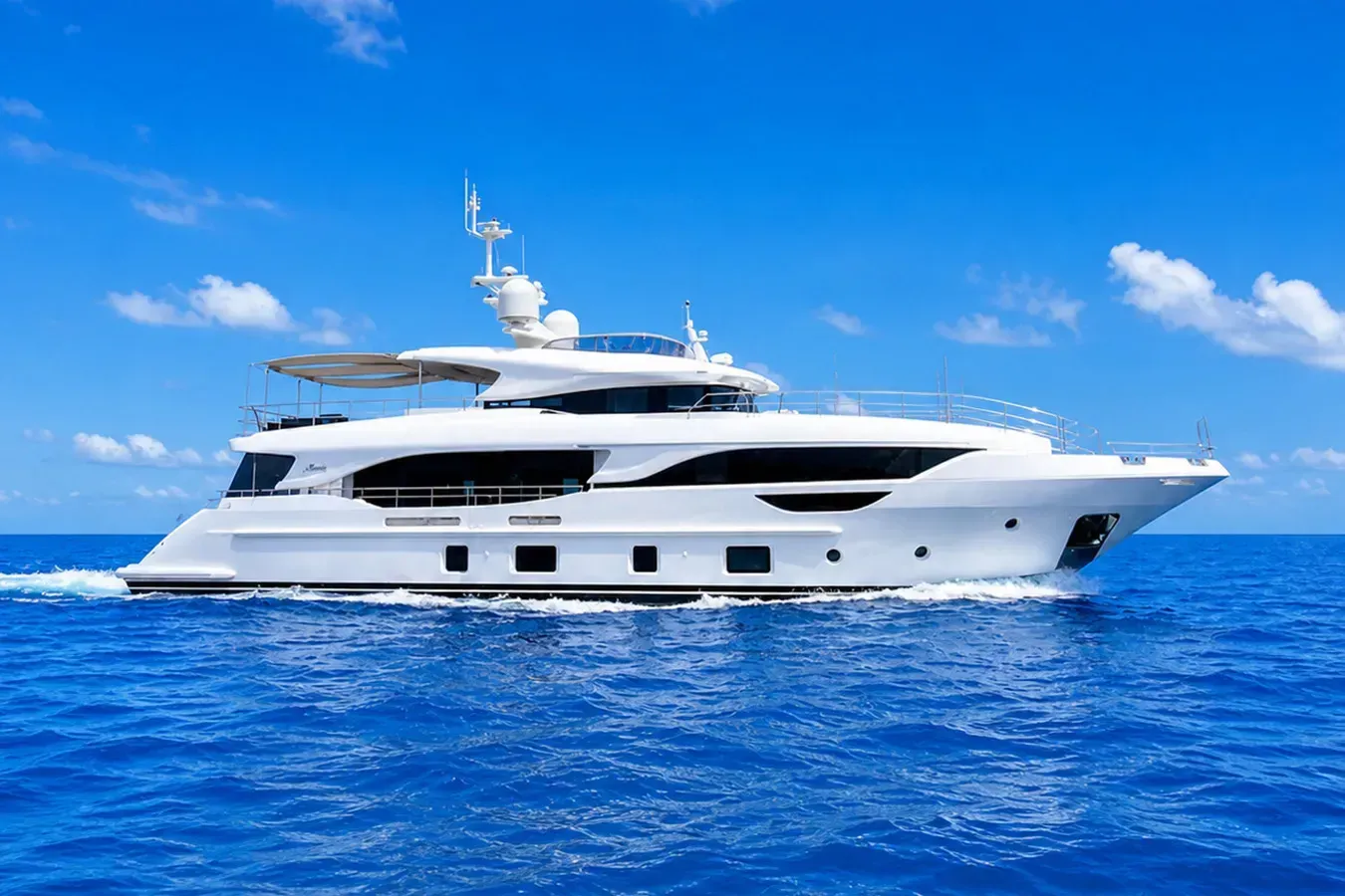 Portovino yacht, a 95 ft Benetti Yachts luxury superyacht underway, 28.95 meters, built in 2021.