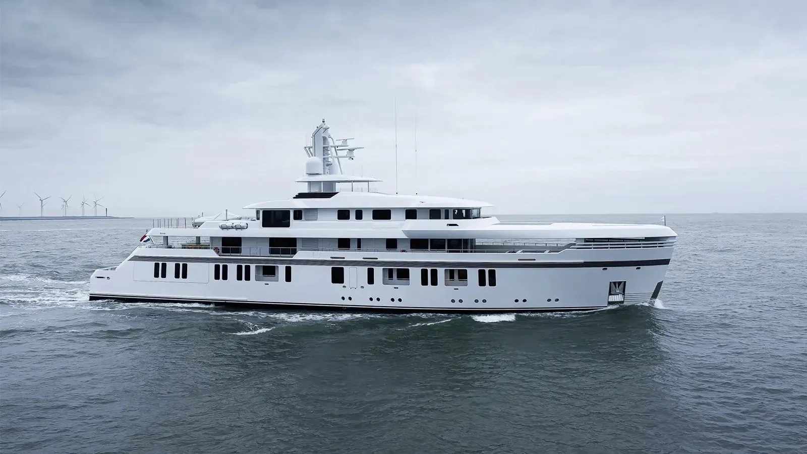 Promise.d yacht, a 213 ft Feadship luxury superyacht underway, 65 meters, built in 2024.