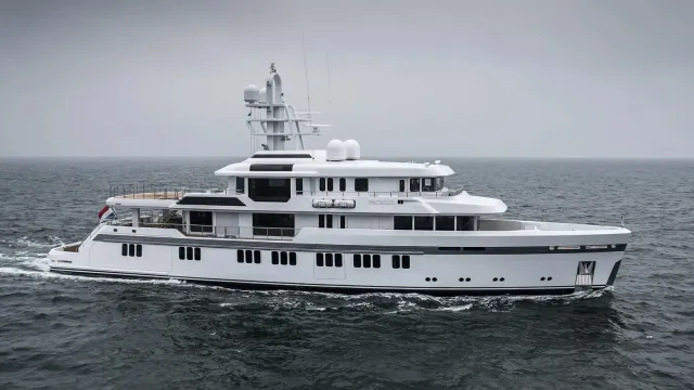 Promise. yacht, a 167 ft Feadship luxury superyacht underway, 51 meters, built in 2018, 2025.