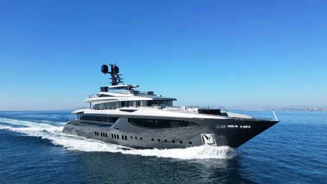 Provocateur yacht, a 164 ft Mondomarine luxury superyacht underway, 50 meters, built in 2016, 2024.