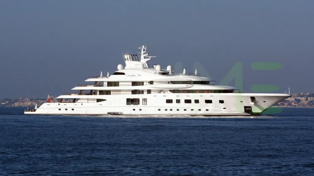 White Quantum Blue yacht - 341' (104m) Lürssen offered by LIME Yachts and Brokerage of Ft Lauderdale, Florida.