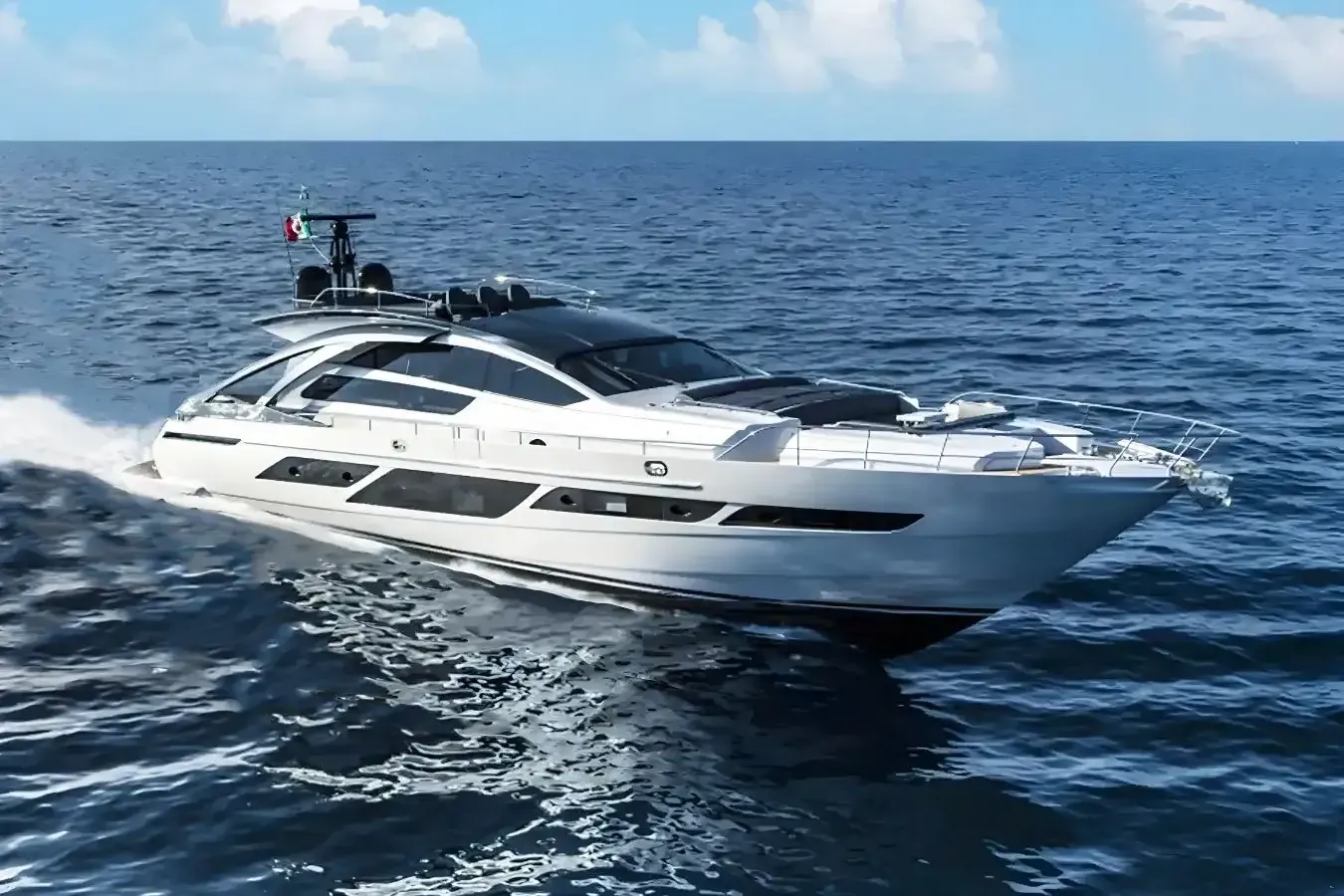 Queen B Sport 92 ft yacht (28m) Pershing for sale. Price, plans, specifications, builder. One of twelve top luxury yachts.