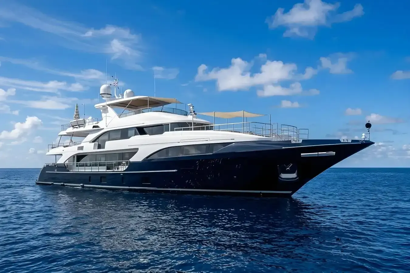 Queen D yacht, a 131 ft Benetti Yachts luxury superyacht underway, 40.2 meters, built in 2017.