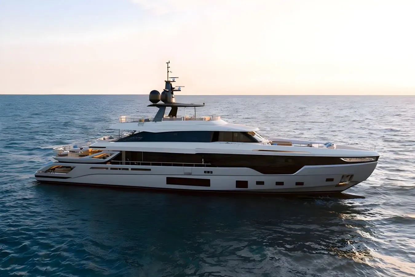 Realize yacht, a 125 ft Azimut luxury superyacht underway, 38.22 meters, built in 2025.