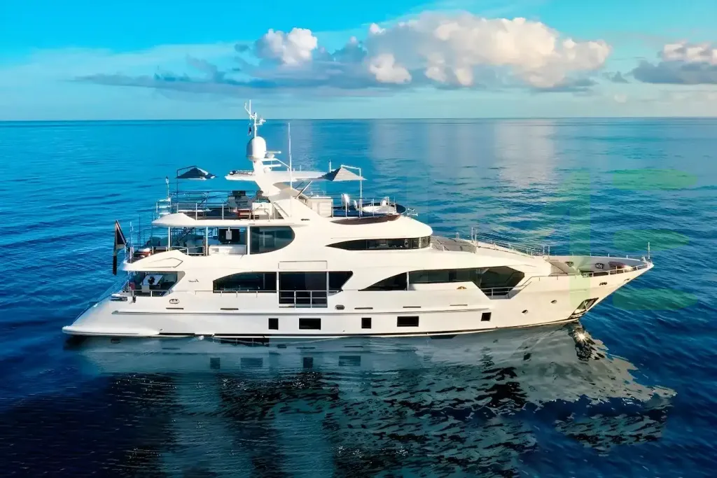 White Rehab yacht for sale and price, showing the details and features of the interior and exterior available for purchase from LIME Yachts and Brokerage located in Fort Lauderdale Florida.