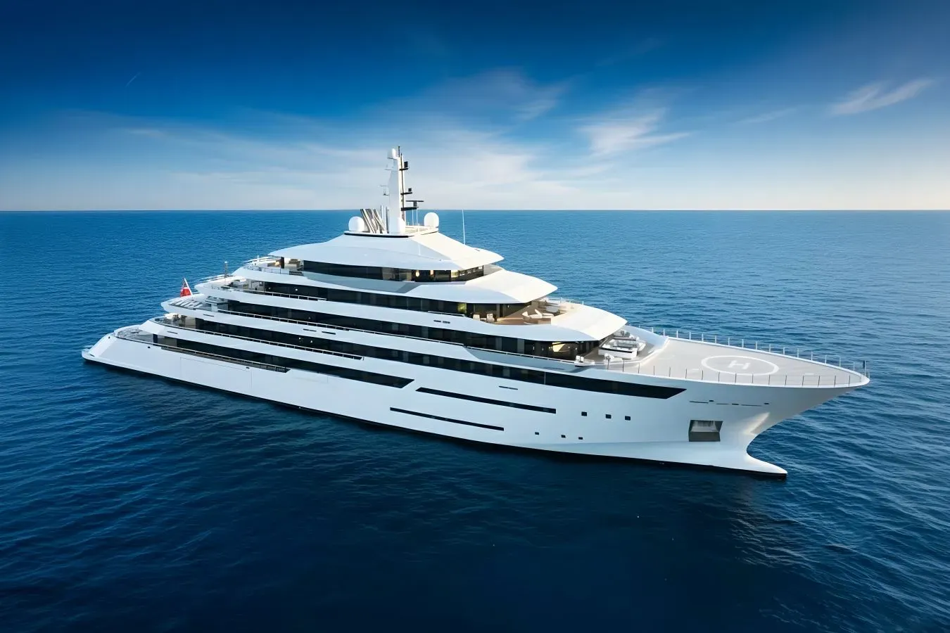 Renaissance yacht, a 367 ft Freire Shipyard luxury superyacht underway, 111.85 meters, built in 2023.