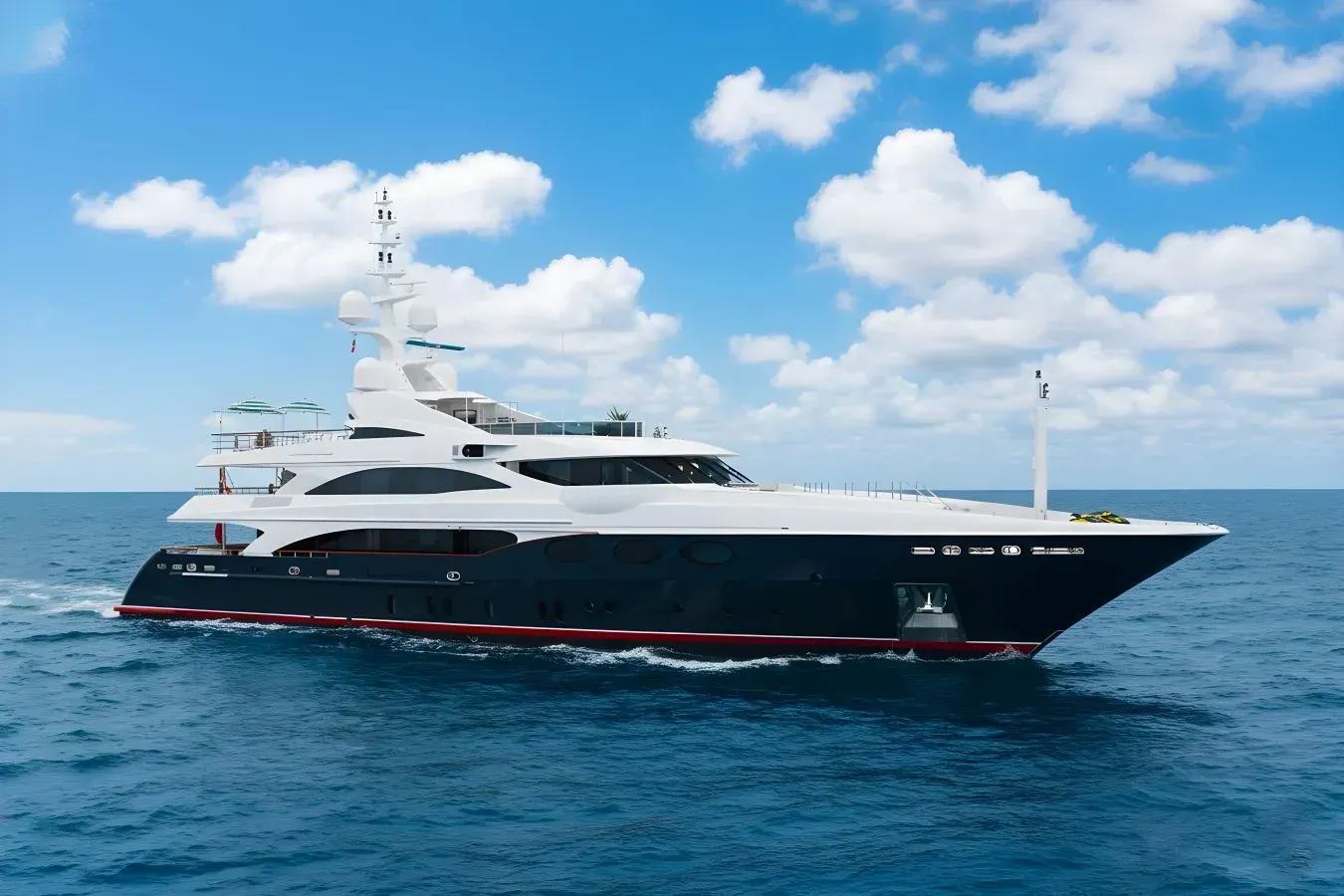 Rhino yacht, a 178 ft Benetti Yachts luxury superyacht underway, 54.5 meters, built in 2013, 2024.