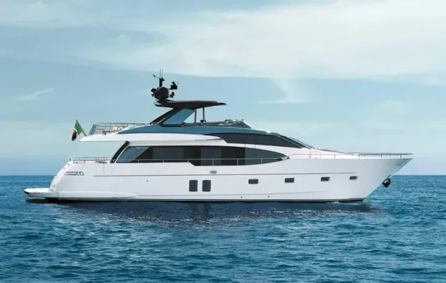 Sailing Elegance yacht, a 80 ft Sanlorenzo luxury superyacht underway, 24.64 meters, built in 2016.