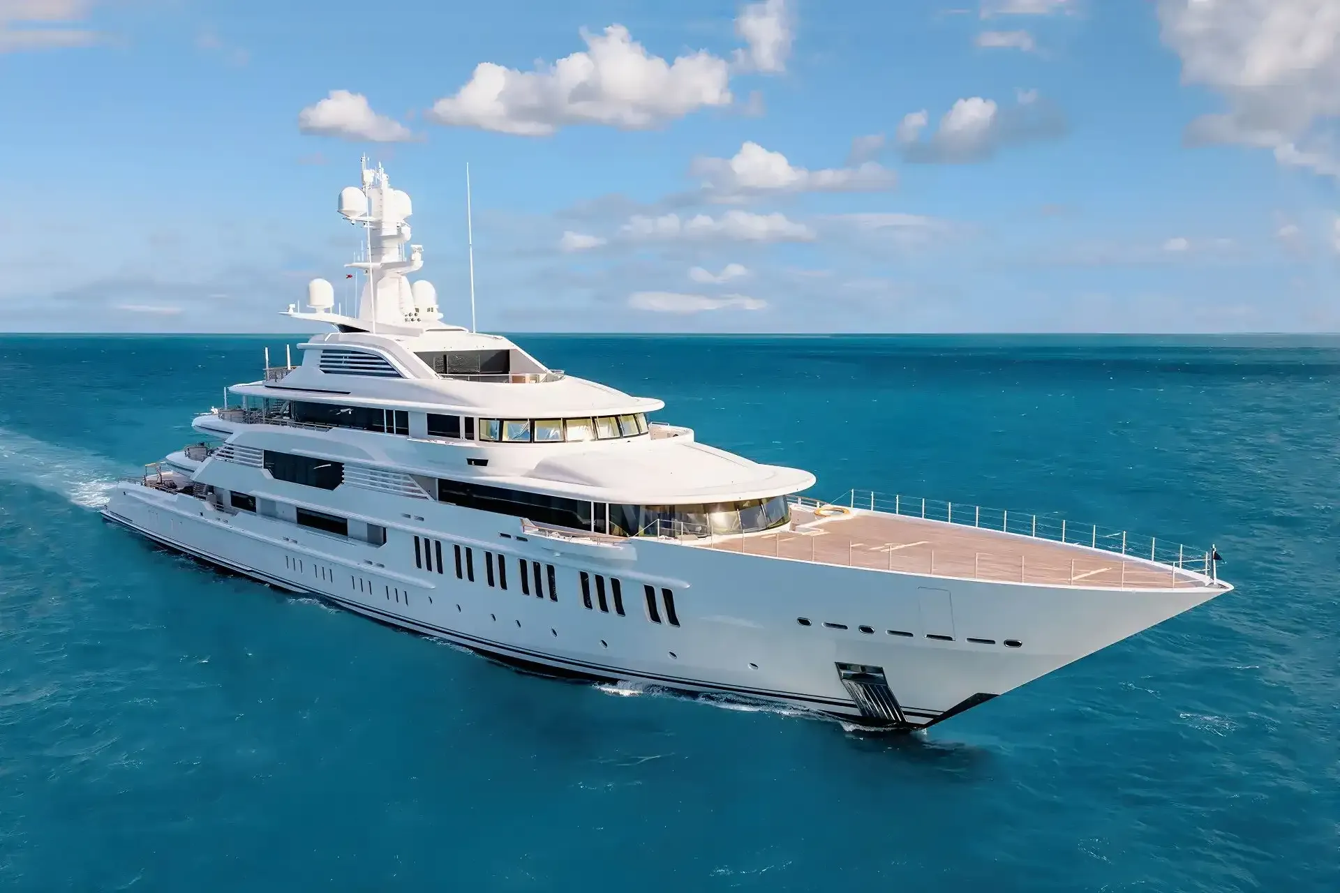 Samsara yacht, a 290 ft Oceanco luxury superyacht underway, 88.5 meters, built in 2015, 2023.