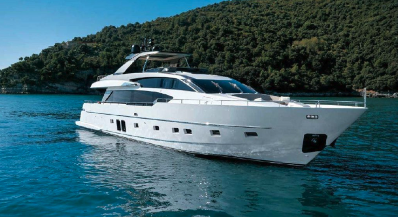 Sanlorenzo SL86/728 yacht, a 87 ft Sanlorenzo luxury superyacht underway, 26.76 meters, built in 2021.