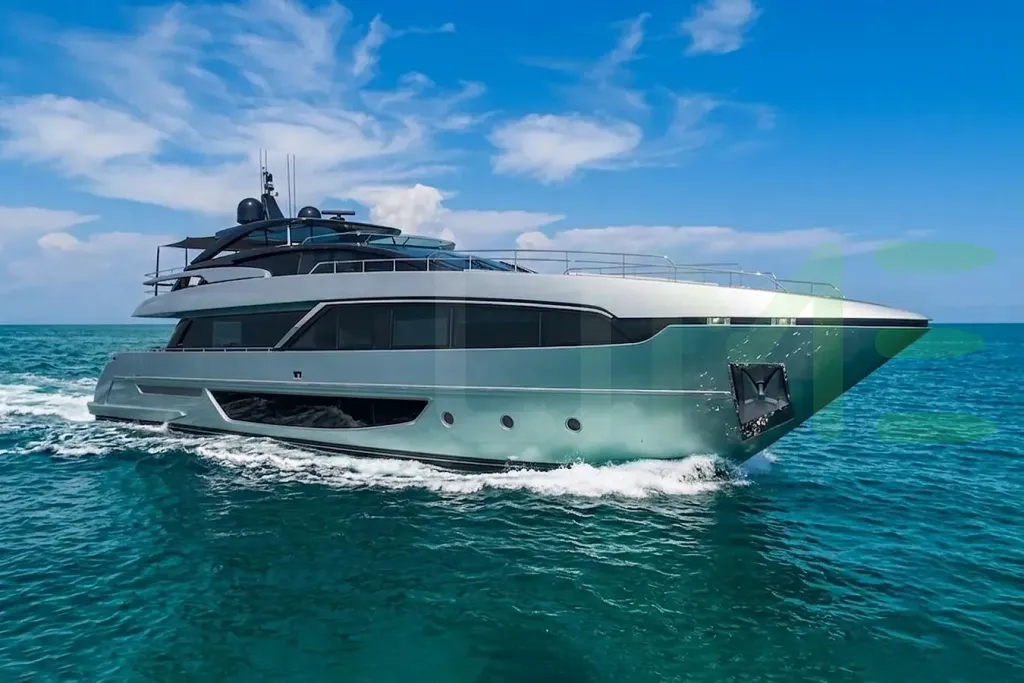 White Sardani yacht - 93' (28m) Riva offered by LIME Yachts and Brokerage of Ft Lauderdale, Florida.