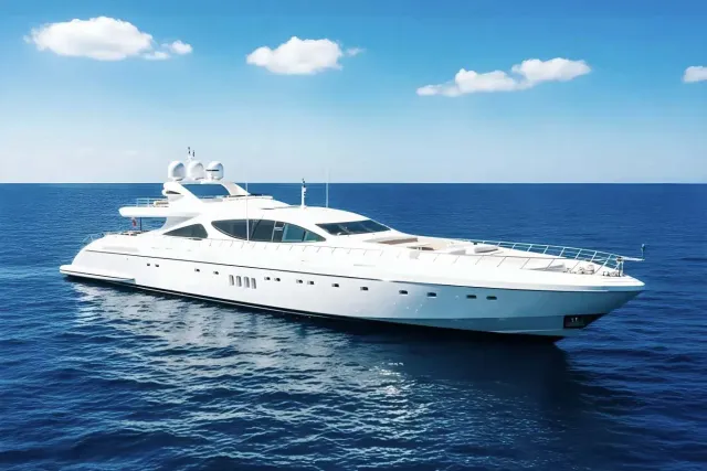 Sea Pearl yacht, a 163 ft Overmarine luxury superyacht underway, 49.9 meters, built in 2009.