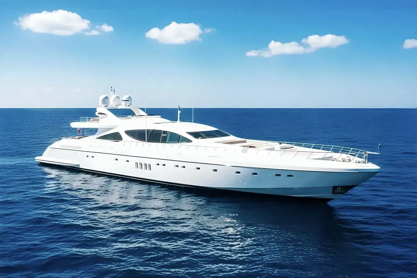 Sea Pearl yacht, a 163 ft Mangusta Yachts luxury superyacht underway, 49.9 meters, built in 2009.