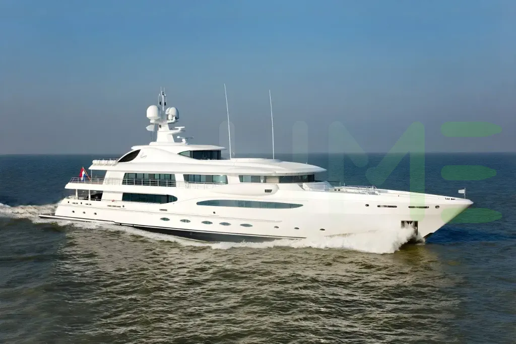 White Sea Rhapsody yacht for sale and price, showing the details and features of the interior and exterior available for purchase from LIME Yachts and Brokerage located in Fort Lauderdale Florida.