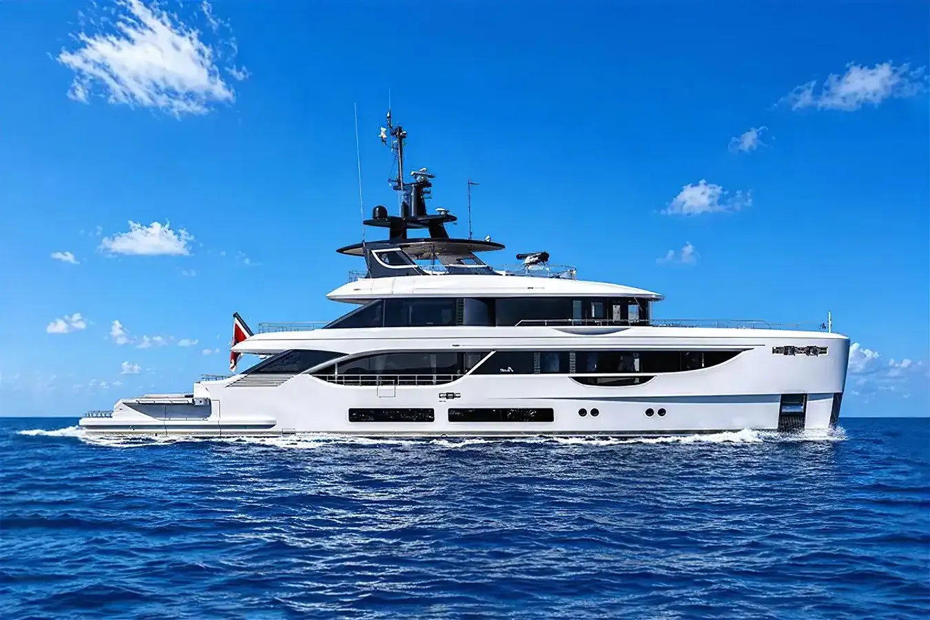 Seaesta yacht, a 112 ft Benetti Yachts luxury superyacht underway, 34.36 meters, built in 2022.