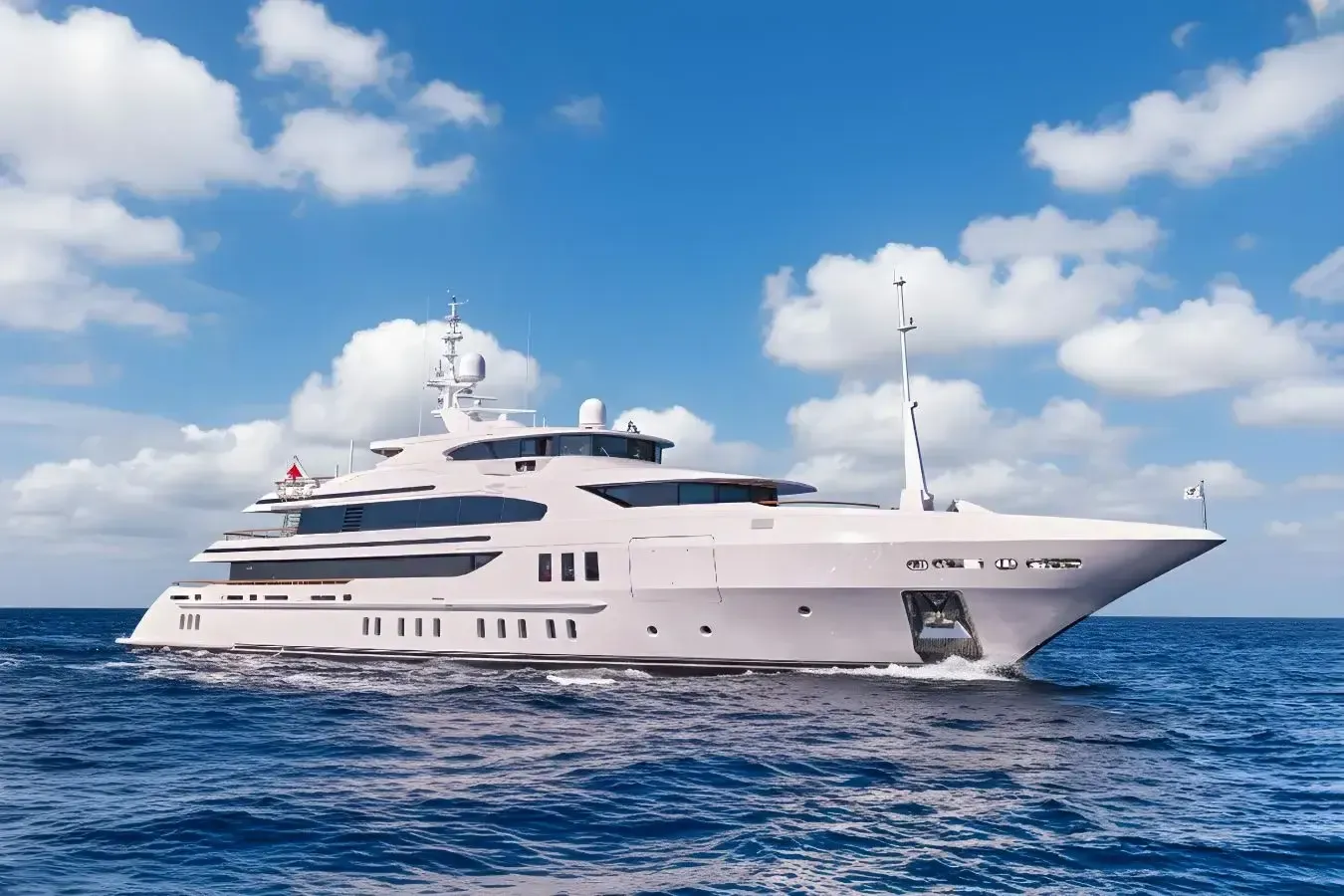 Seakid II yacht, a 183 ft Benetti luxury superyacht underway, 56 meters, built in 2013.