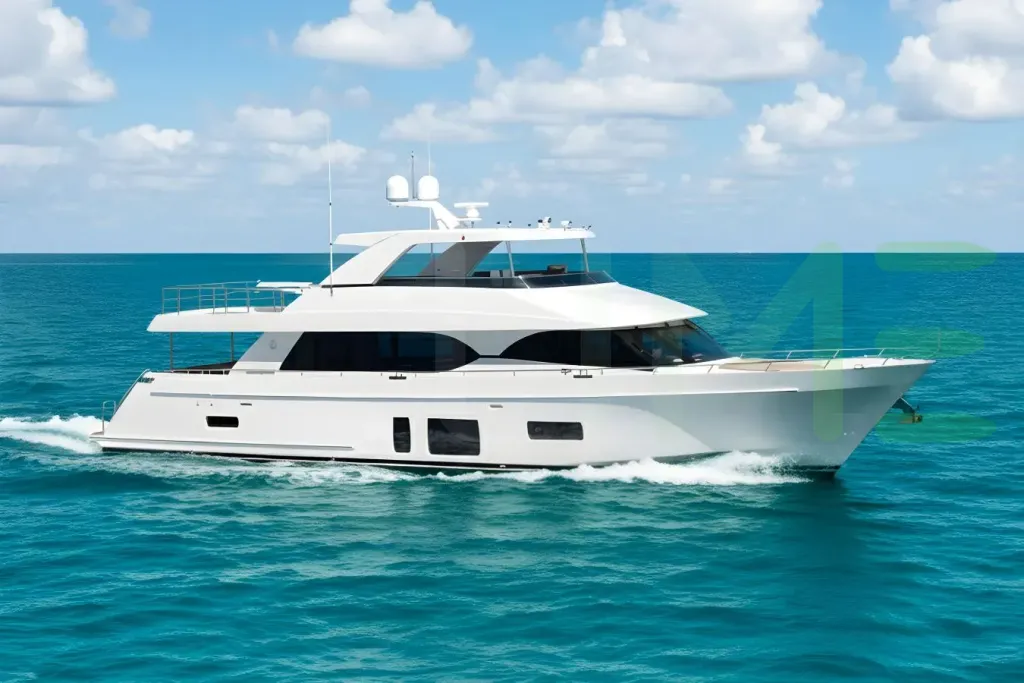 White Second Star yacht for sale and price, showing the details and features of the interior and exterior available for purchase from LIME Yachts and Brokerage located in Fort Lauderdale Florida.