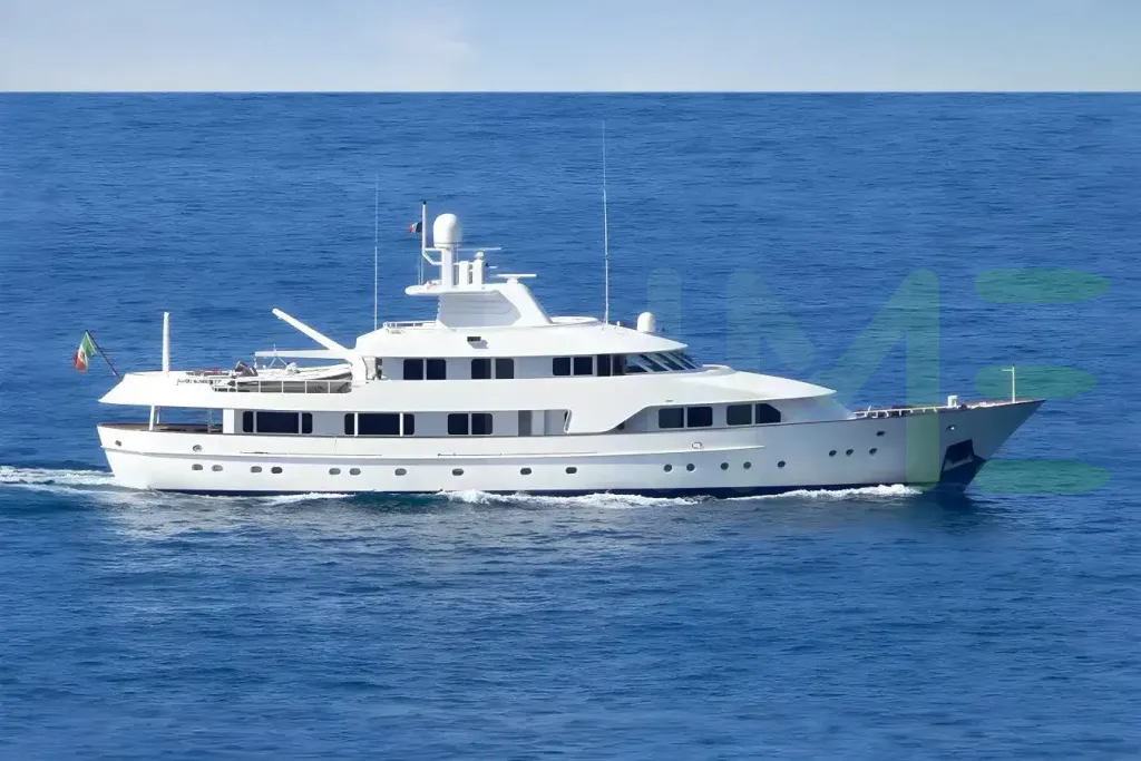 White Sheergold yacht for sale and price, showing the details and features of the interior and exterior available for purchase from LIME Yachts and Brokerage located in Fort Lauderdale Florida.