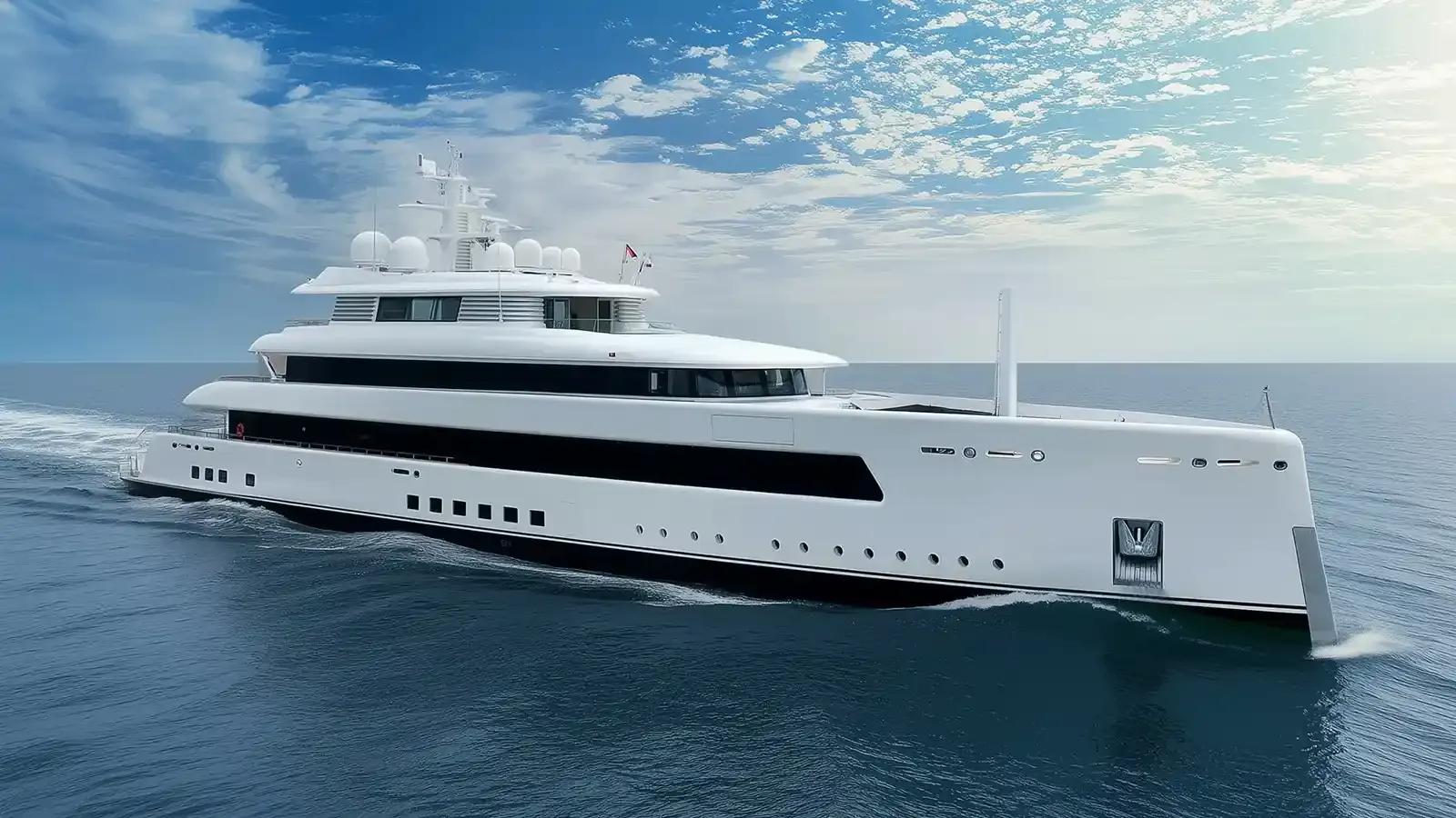 Sibelle yacht, a 221 ft Feadship luxury superyacht underway, 67.4 meters, built in 2023.