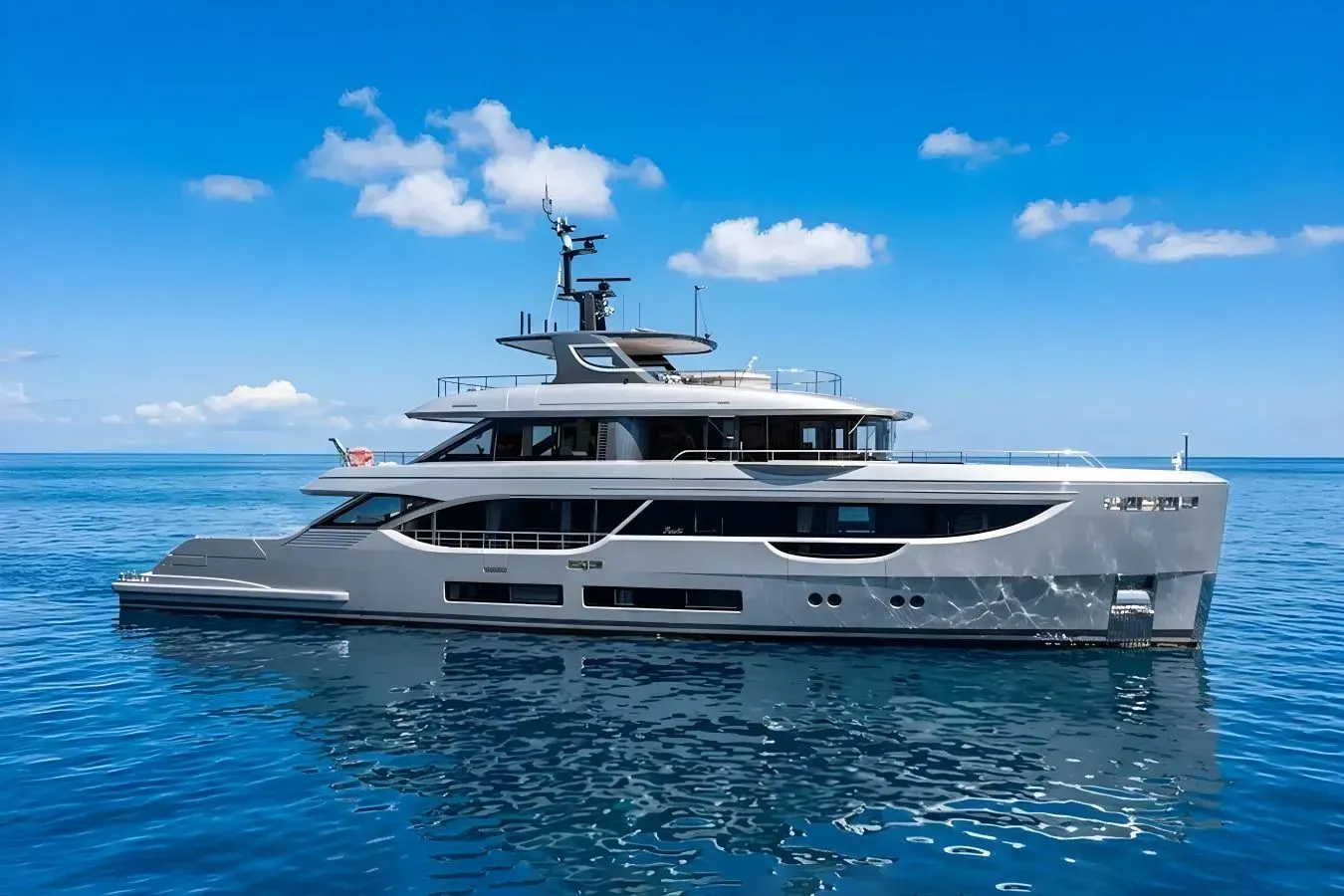 Sirena yacht, a 112 ft Benetti Yachts luxury superyacht underway, 34.42 meters, built in 2024.