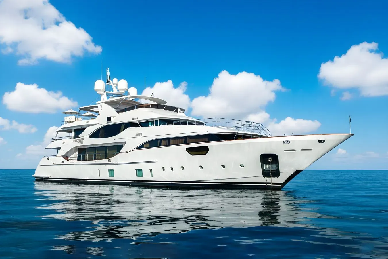 Skyler yacht, a 137 ft Benetti luxury superyacht underway, 41.94 meters, built in 2018.
