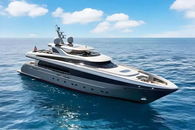 Smooth Operator yacht, a 127 ft Jongert luxury superyacht underway, 39 meters, built in 2010.