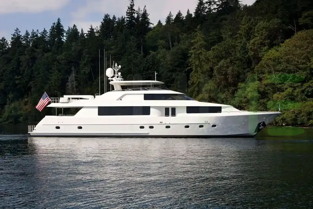 White Snowbored yacht for sale and price, showing the details and features of the interior and exterior available for purchase from LIME Yachts and Brokerage located in Fort Lauderdale Florida.