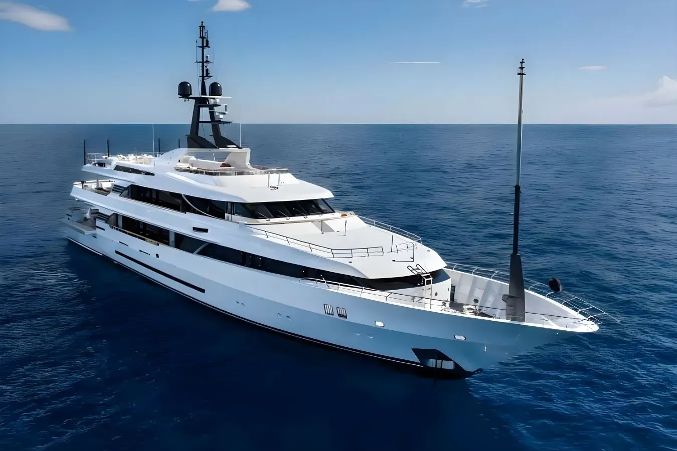 Solafide yacht, a 170 ft Benetti luxury superyacht underway, 52 meters, built in 1995, 2024.