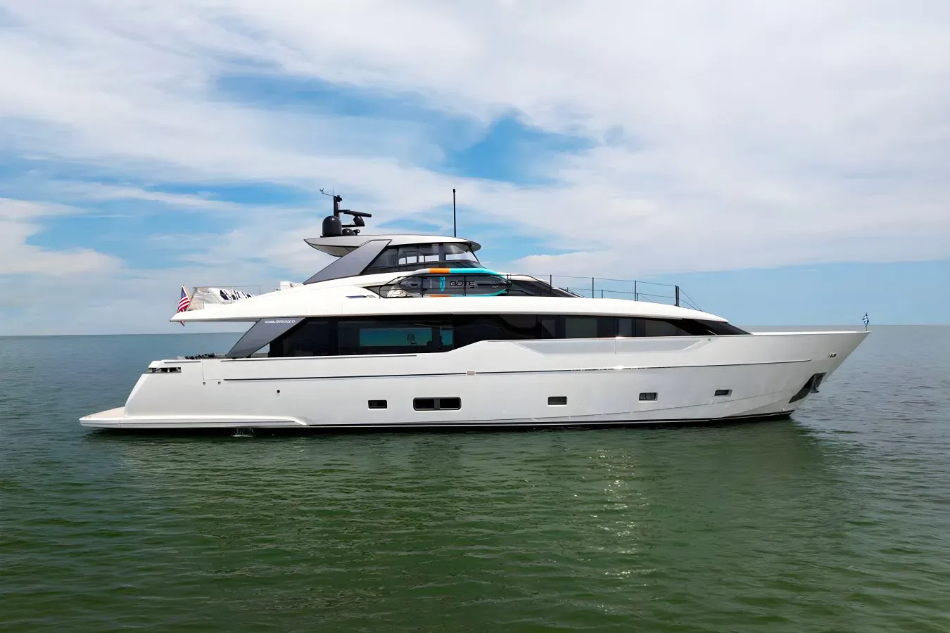 Sori San Lorenzo yacht, a 90 ft Sanlorenzo luxury superyacht underway, 27.6 meters, built in 2024.