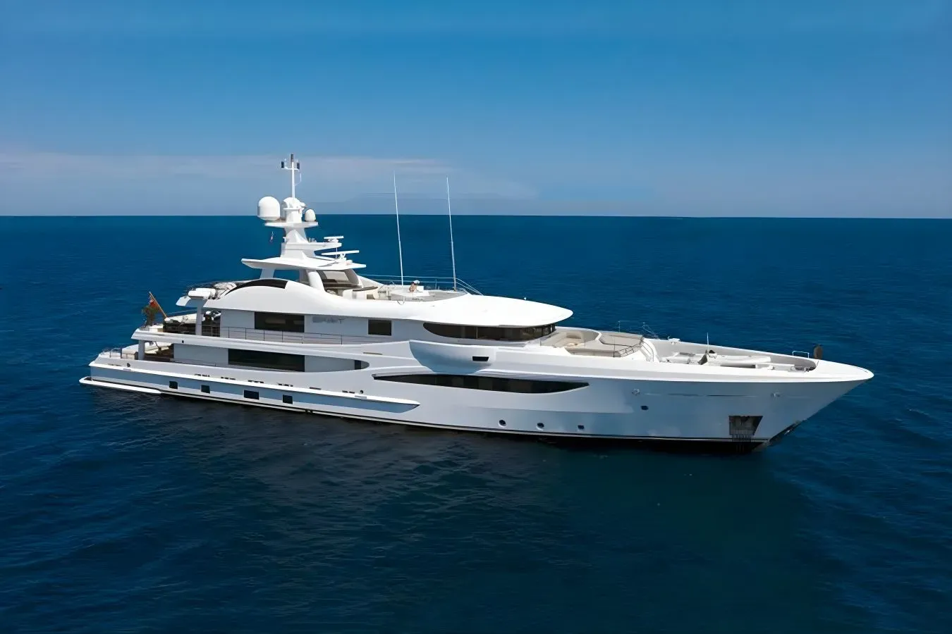Spirit yacht, a 178 ft Amels luxury superyacht underway, 54.35 meters, built in 2011, 2020.