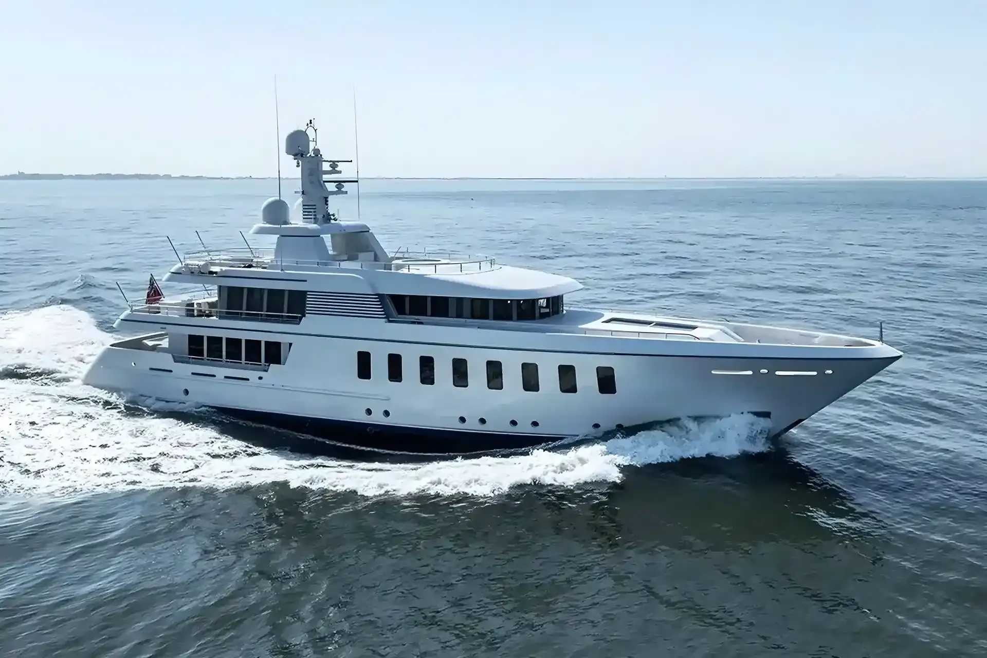 Sport yacht, a 146 ft Feadship luxury superyacht underway, 44.65 meters, built in 2007, 2024.