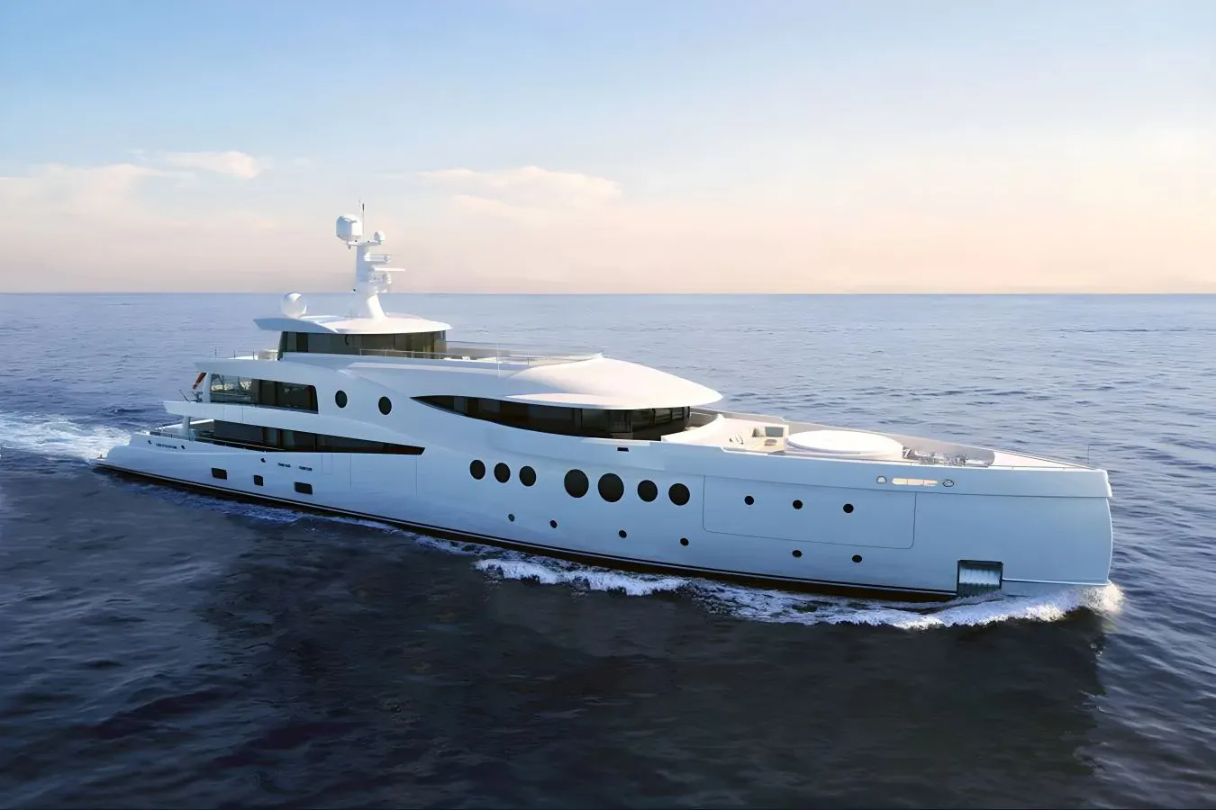 Stardust yacht, a 205 ft Amels luxury superyacht underway, 62.5 meters, built in 2020.