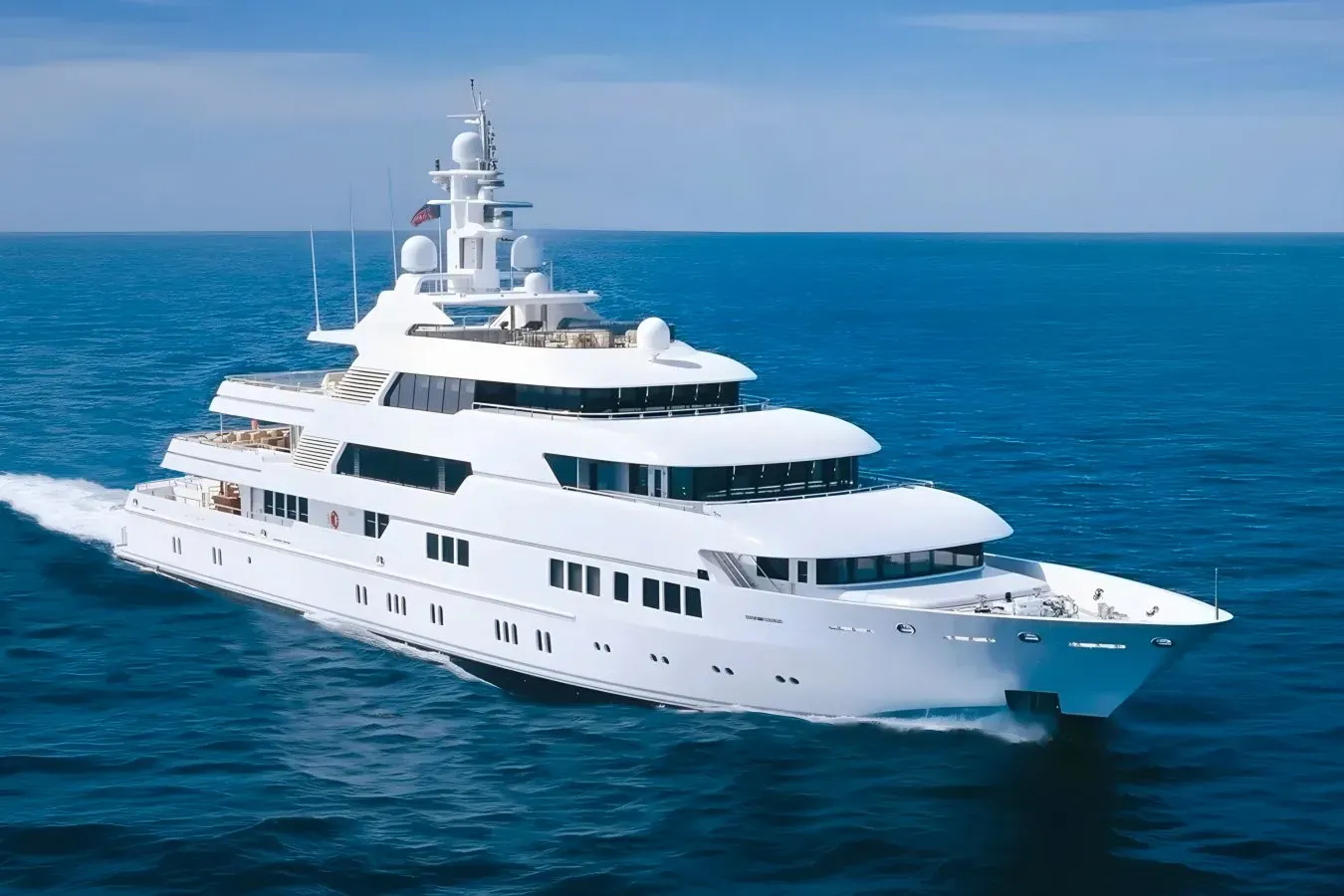 Starfire yacht, a 239 ft Lürssen luxury superyacht underway, 73 meters, built in 2007, 2025.