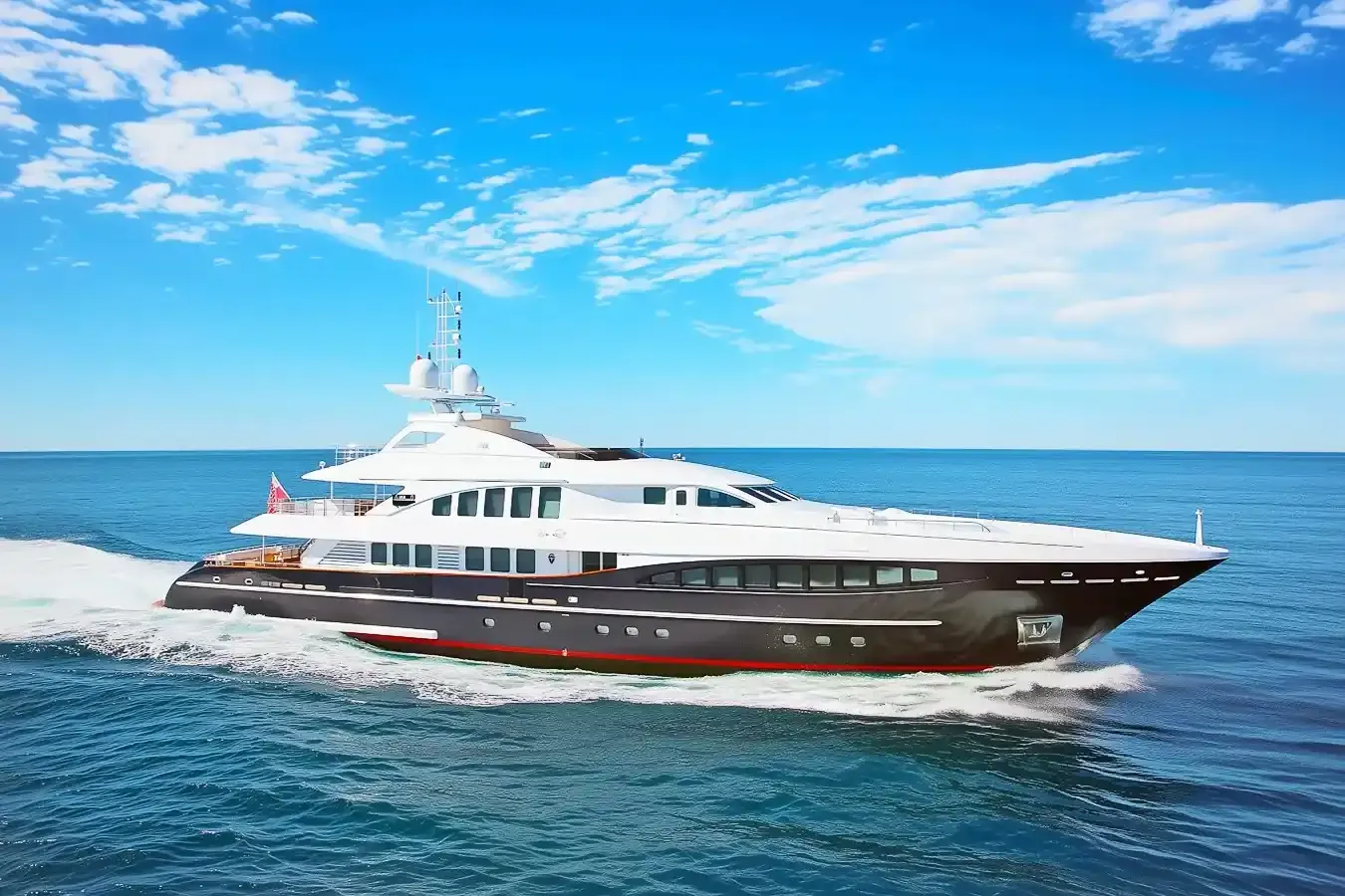 Stormborn yacht, a 153 ft Heesen luxury superyacht underway, 46.7 meters, built in 2007.