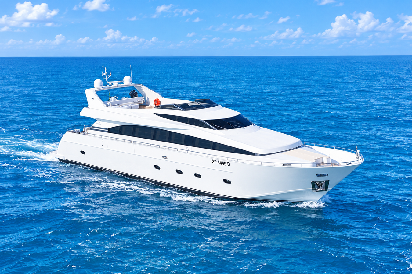 Stria 3 yacht, a 83 ft Costruzioni Navali Tigullio luxury superyacht underway, 25.5 meters, built in 2009.