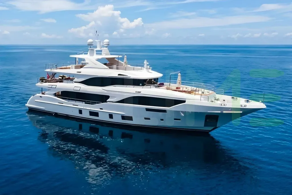 White Sunrise yacht for sale and price, showing the details and features of the interior and exterior available for purchase from LIME Yachts and Brokerage located in Fort Lauderdale Florida.