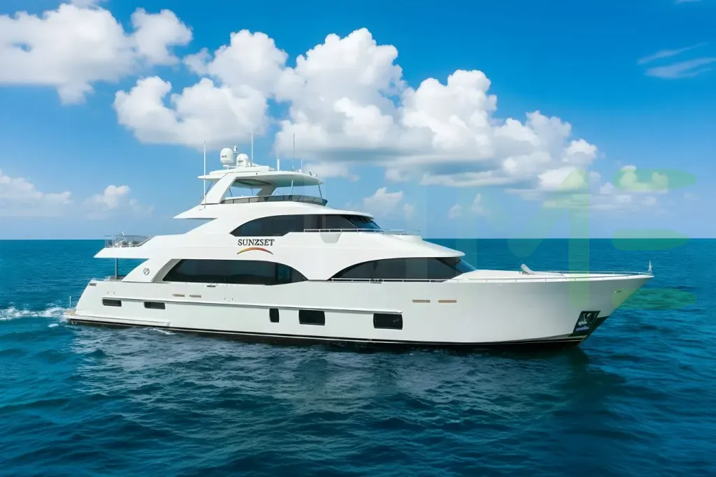 White Sunzset yacht for charter and price, located in Caribbean; Bahamas offered for rent by LIME Yachts and Brokerage located in Fort Lauderdale Florida.