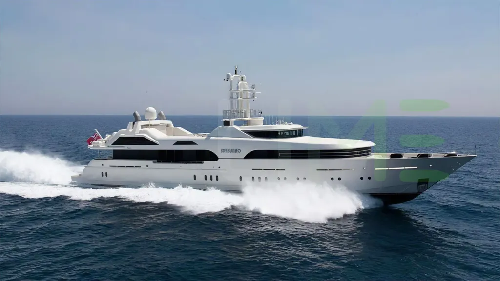 White Sussurro yacht for sale and price, showing the details and features of the interior and exterior available for purchase from LIME Yachts and Brokerage located in Fort Lauderdale Florida.