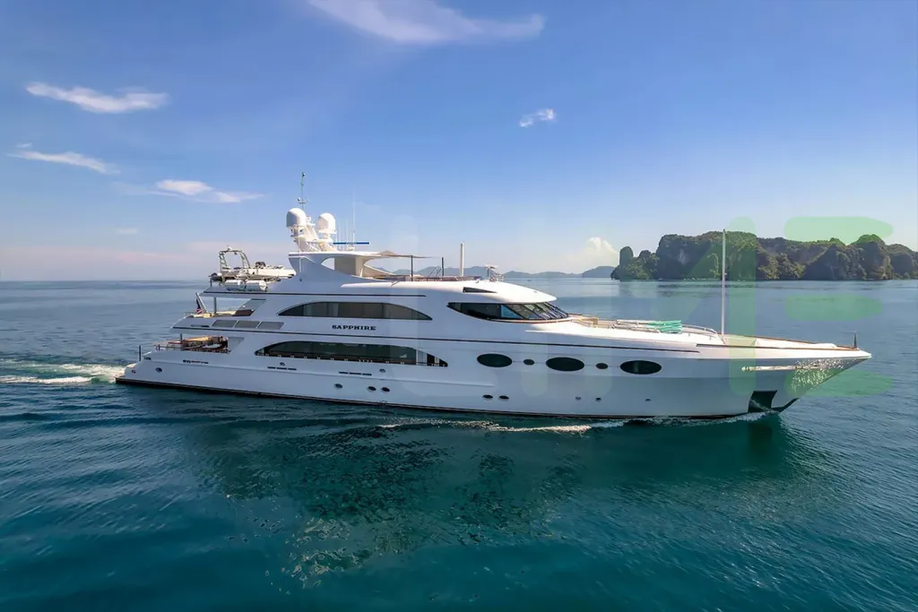 White Sweet Caroline II yacht for sale and price, showing the details and features of the interior and exterior available for purchase from LIME Yachts and Brokerage located in Fort Lauderdale Florida.