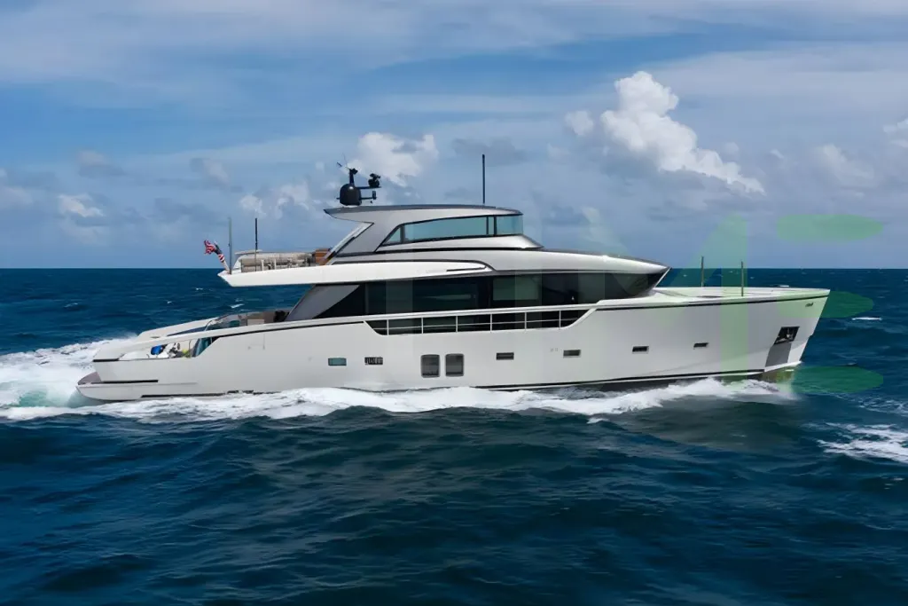 White Sweet Virginia yacht for sale and price, showing the details and features of the interior and exterior available for purchase from LIME Yachts and Brokerage located in Fort Lauderdale Florida.