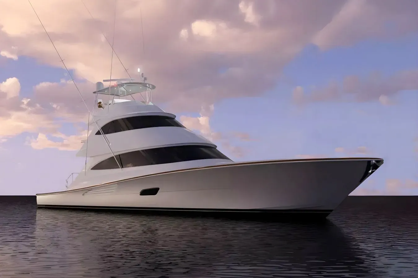 Sweetums yacht, a 93 ft Viking luxury superyacht underway, 28.42 meters, built in 2016.