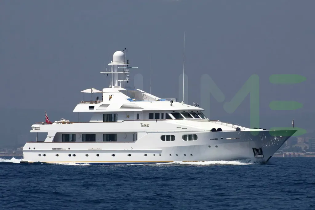 White Tatasu yacht for sale and price, showing the details and features of the interior and exterior available for purchase from LIME Yachts and Brokerage located in Fort Lauderdale Florida.
