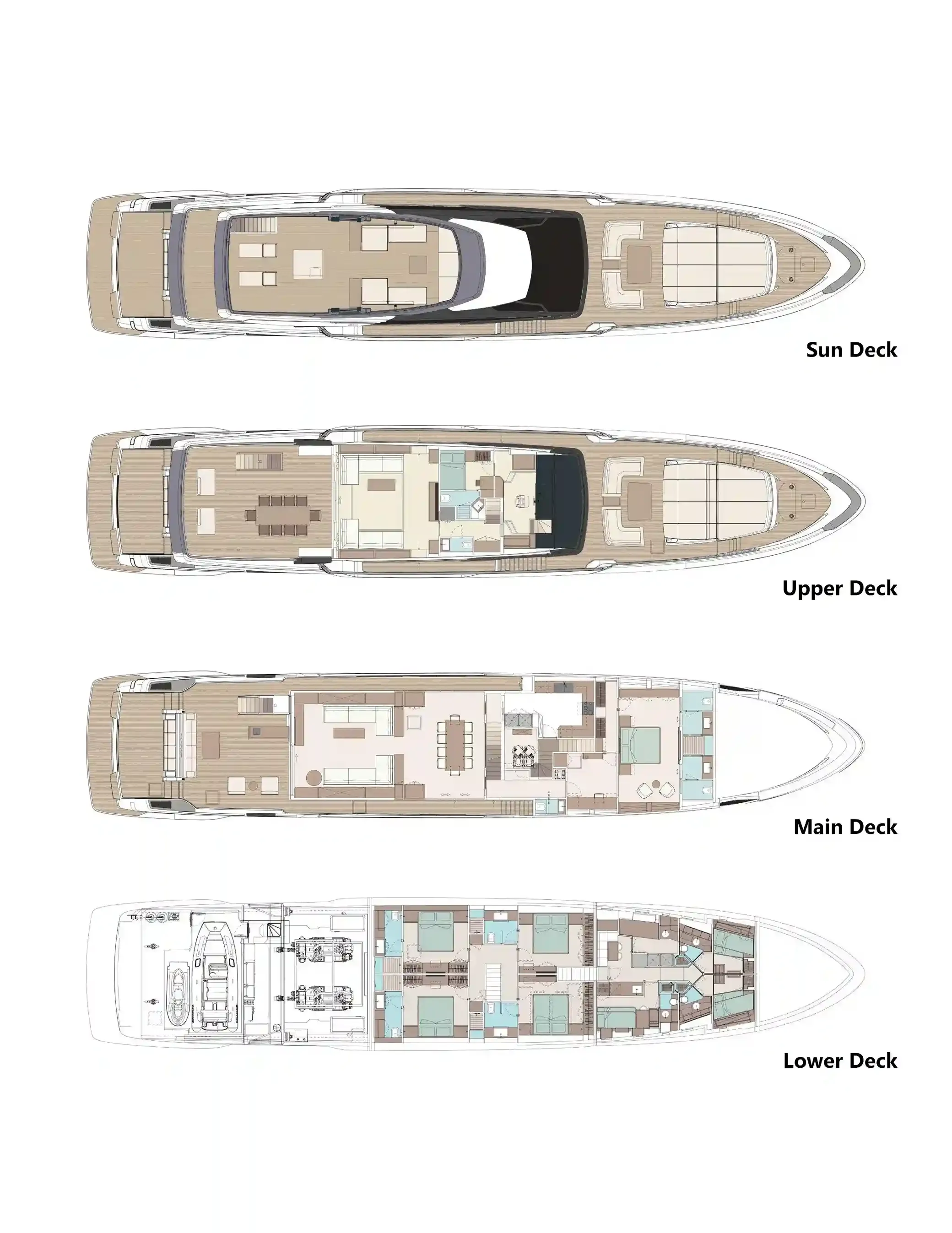 Tenacious yacht, a 131 ft Riva luxury superyacht underway, 40.08 meters, built in 2024.