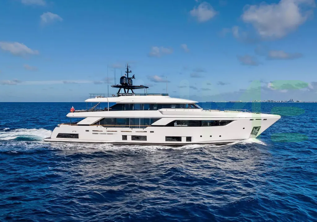 White Tito El Patron yacht for sale and price, showing the details and features of the interior and exterior available for purchase from LIME Yachts and Brokerage located in Fort Lauderdale Florida.