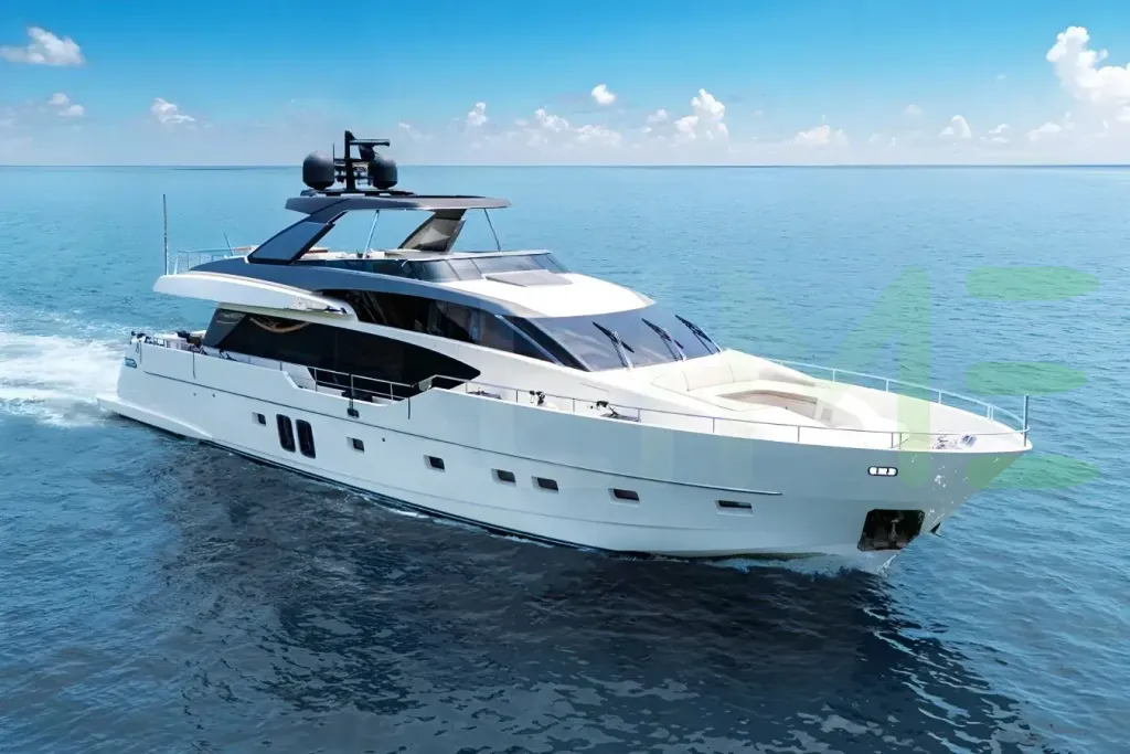 White TNT Leisure yacht for sale and price, showing the details and features of the interior and exterior available for purchase from LIME Yachts and Brokerage located in Fort Lauderdale Florida.
