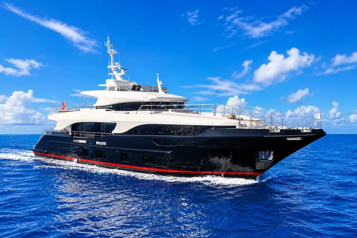 Tonic Blue yacht, a 95 ft Benetti Yachts luxury superyacht underway, 28.95 meters, built in 2019, 2024.