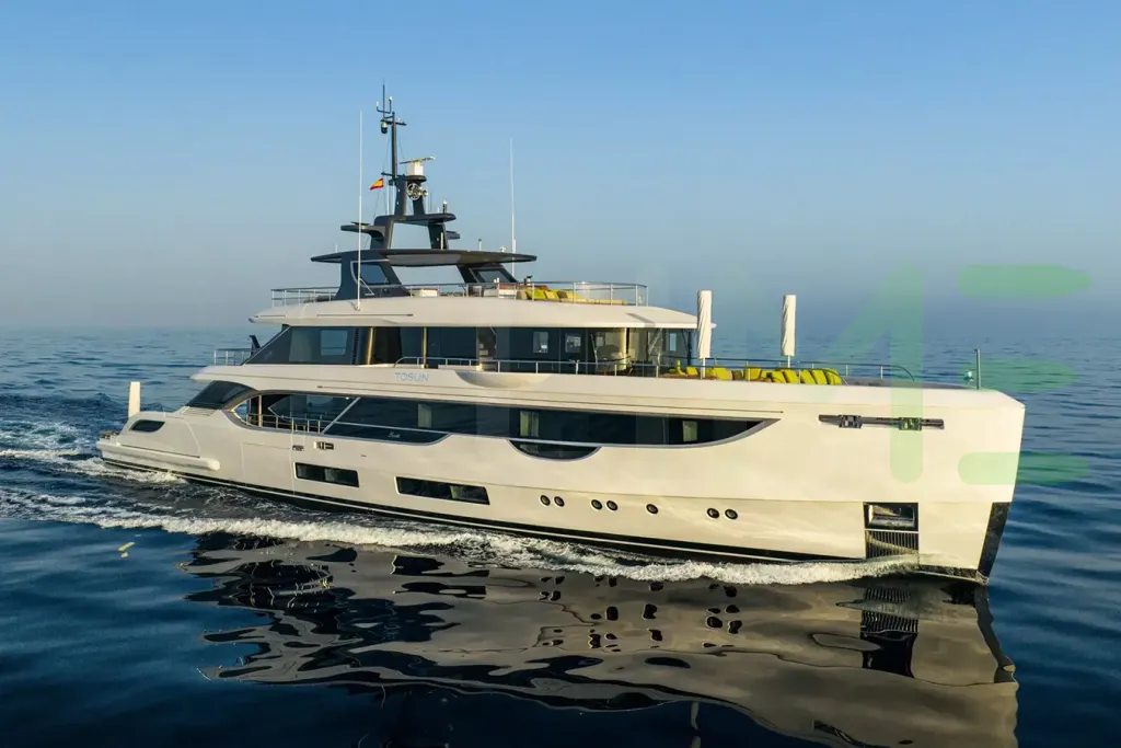 White Tosun yacht for charter and price, located in Mediterranean; Monaco offered for rent by LIME Yachts and Brokerage located in Fort Lauderdale Florida.