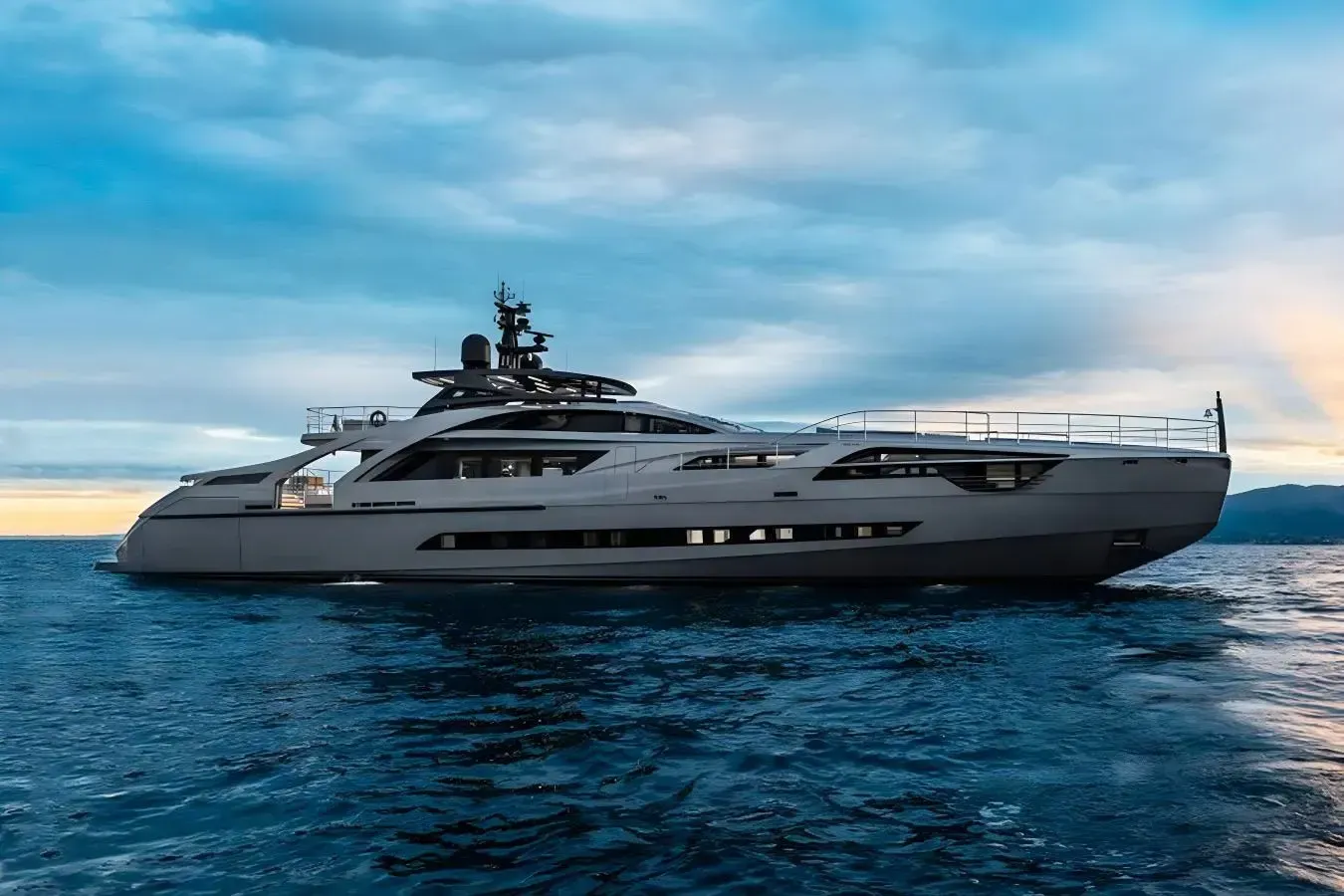 Touch Me yacht, a 142 ft Pershing luxury superyacht underway, 43.3 meters, built in 2020.